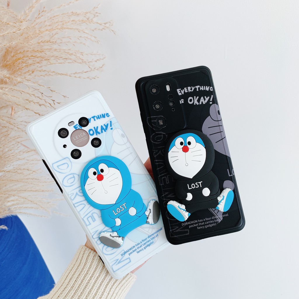 Ốp Điện Thoại In Hình Doraemon 3d Bảo Vệ Ống Kính Máy Ảnh Cho Huawei P40 Pro Mate 40 Pro P30