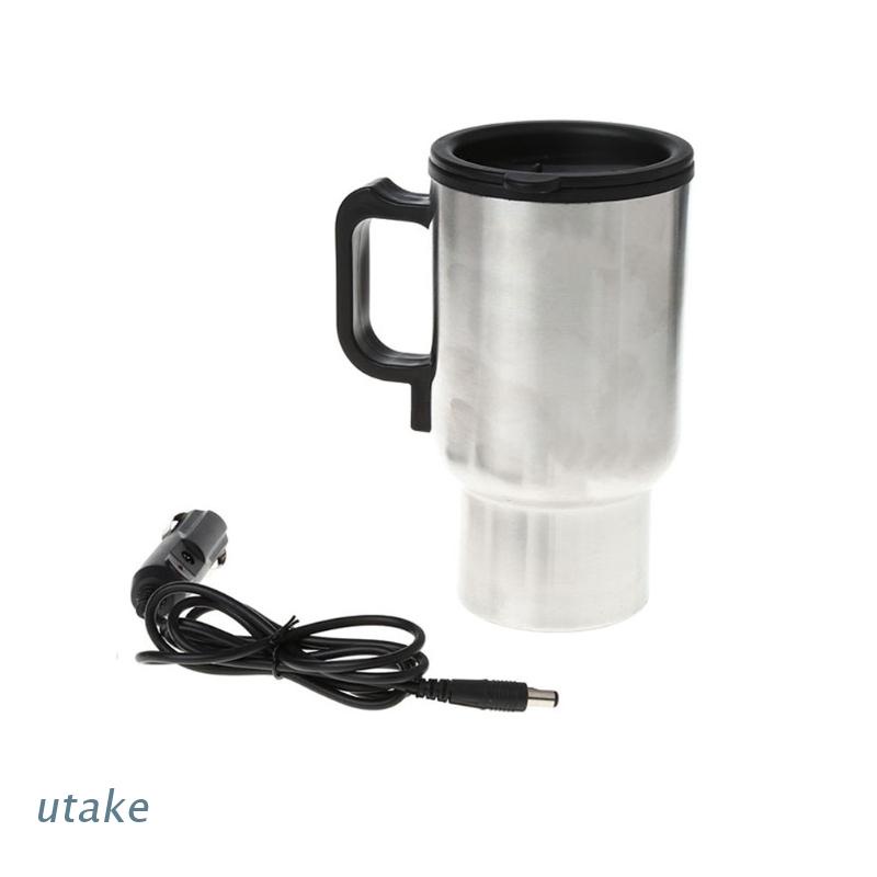 Ly đun nước bằng thép không gỉ 12V tiện dụng cho xe hơi