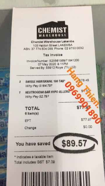 (Đủ bill) Viên uống đẹp da, móng, tóc Swisse Hair Skin Nails | BigBuy360 - bigbuy360.vn