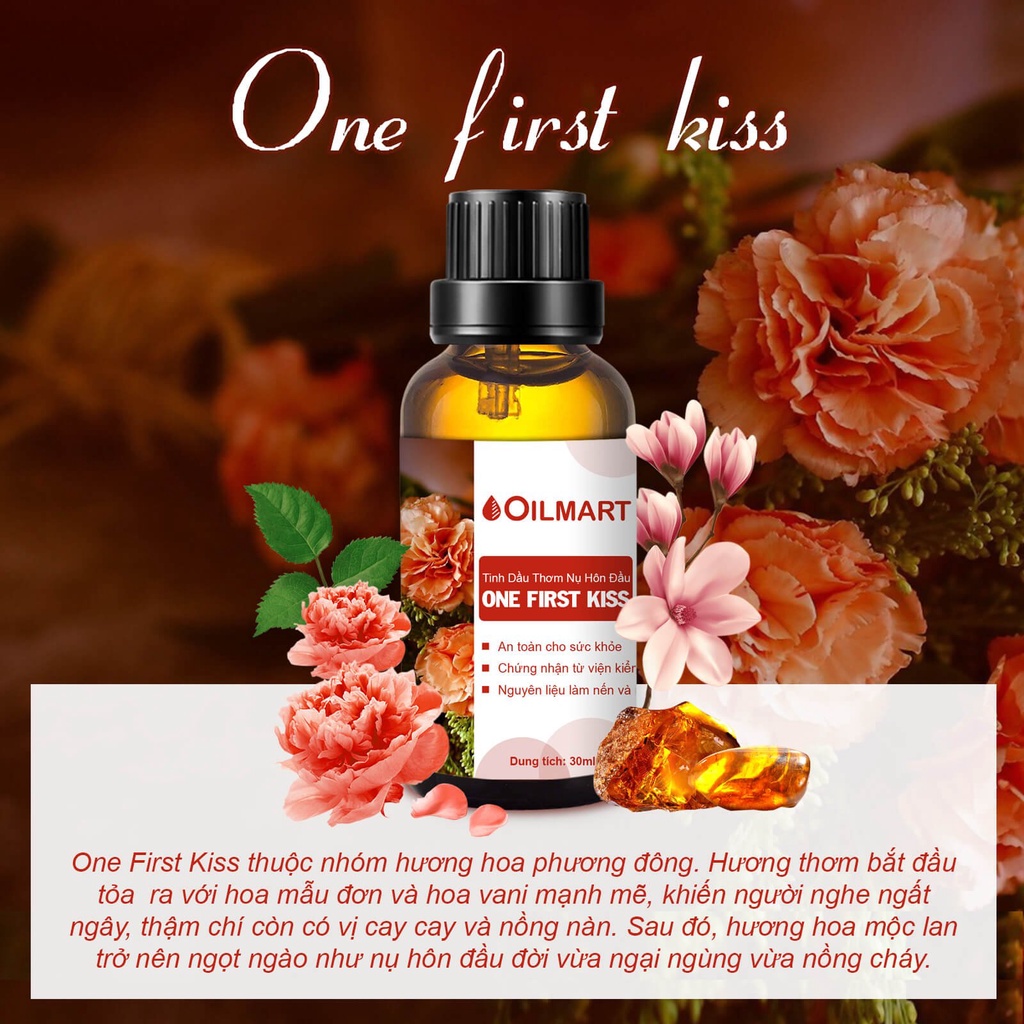 Tinh Dầu Thơm Nụ Hôn Đầu Oilmart One First Kiss Essential Oil Blend