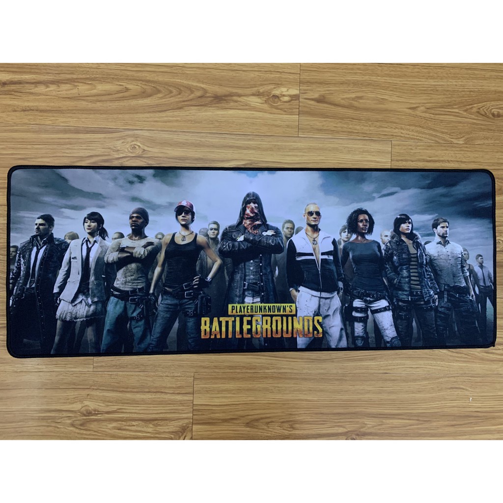 Miếng lót chuột máy tính cỡ lớn dài giá rẻ hình Pubg khổ 80x30cm dành pc gaming văn phòng laptop