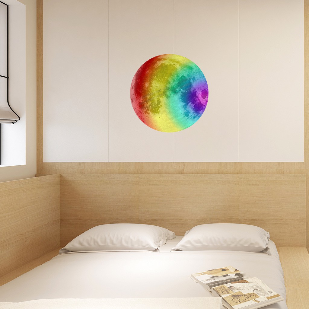 Dạ quang mặt trăng dán tường [HOT] siêu sáng trong đêm (30 x 30 cm) AmyShop