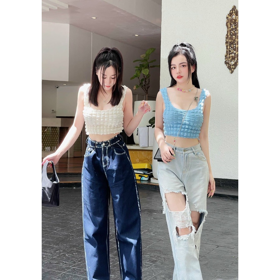 Áp xốp hai dây dáng croptop siêu hot