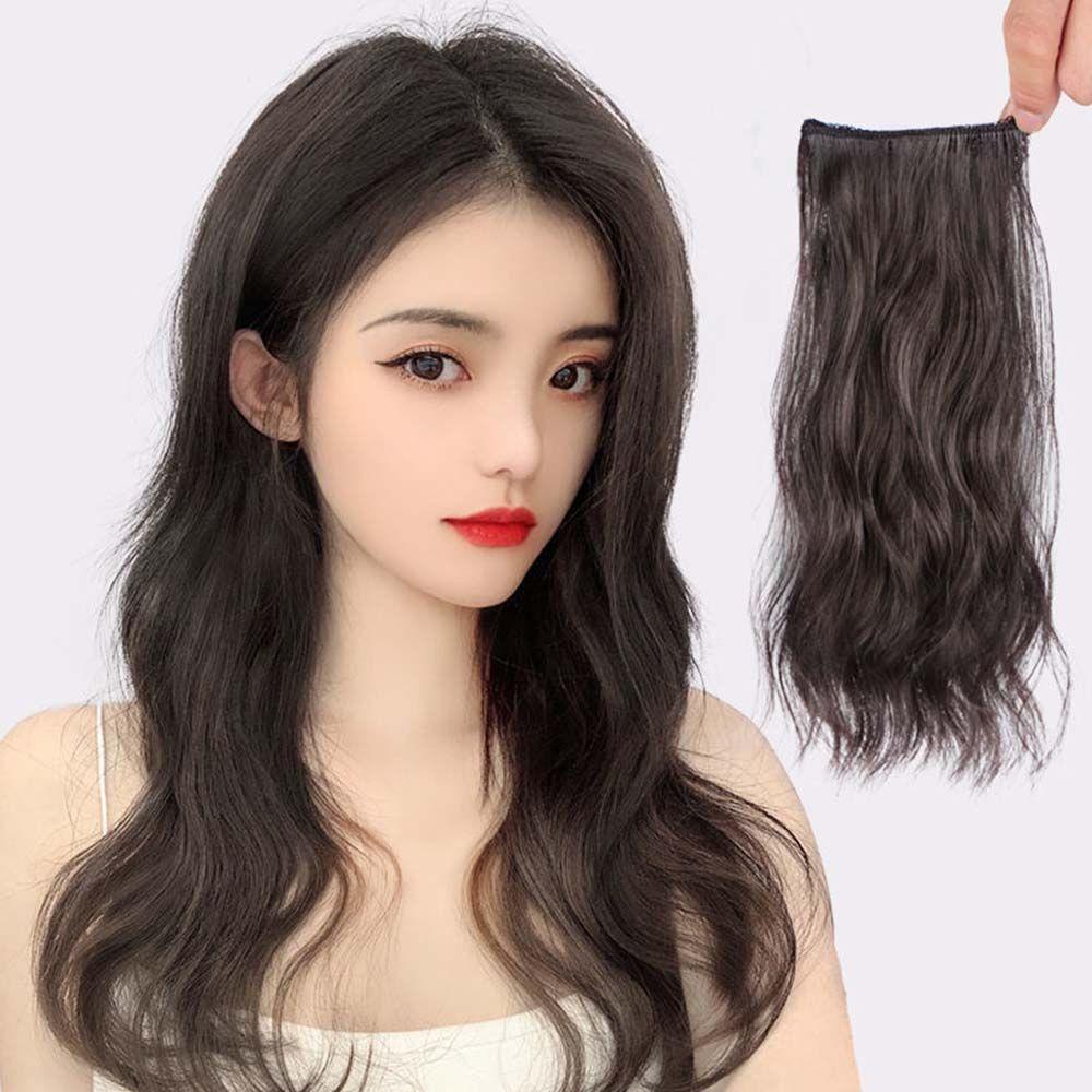 Bộ Tóc Giả Xoăn Tự Nhiên Bằng Sợi Tổng Hợp Dành Cho Nữ