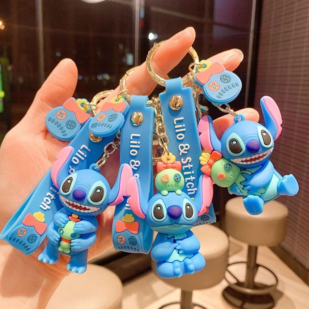 Móc khóa MMULCK thiết kế nhân vật Lilo Stitch hoạt hình dễ thương sáng tạo làm quà tặng cho trẻ em