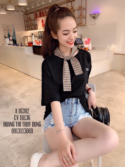 Áo kiểu thủy thủ sọc cổ smlie