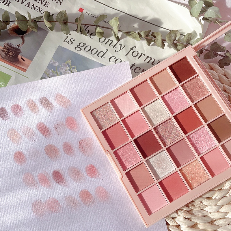 Bảng mắt 25 Màu Tông Lì Và Nhũ Kim Sa May Mắn