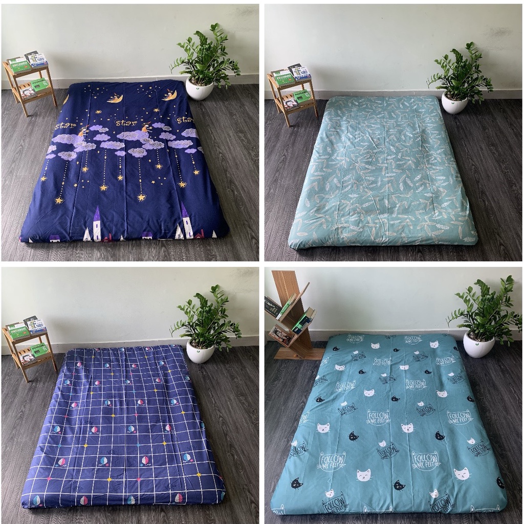 Drap Nệm, Bọc Bảo Vệ Đệm Bông Xuất Nhật Có Khoá Kéo 2 Mặt Kích Thước 1mx2m, 1m4x2m, 1m6x2m, 1m8x2m