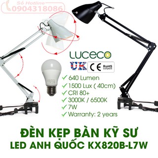 Đèn kẹp bàn Pixar- LED Anh Quốc 7W - KX820B-L7W
