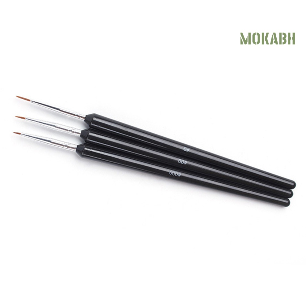 Bộ 3 Cọ Vẽ Móng Tay Nghệ Thuật