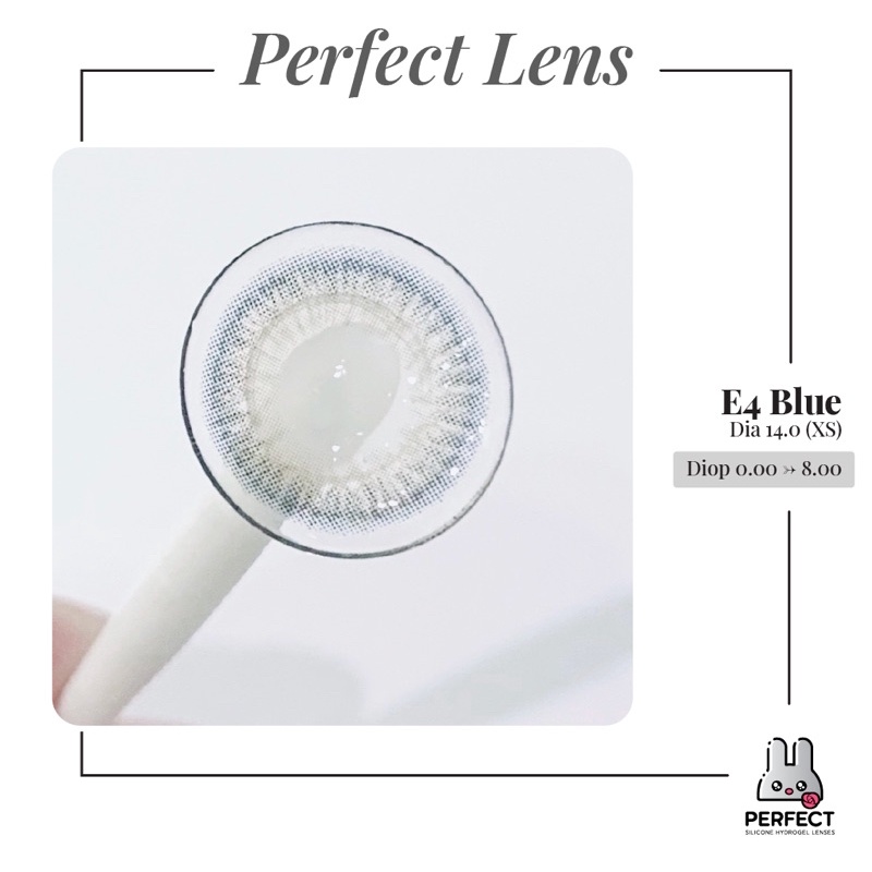 Lens Mắt , Kính Áp Tròng E4 BLUE Có Độ Cận và Không Độ , DIA 14.0 ,Cho Mắt Nhạy Cảm Giá Sale