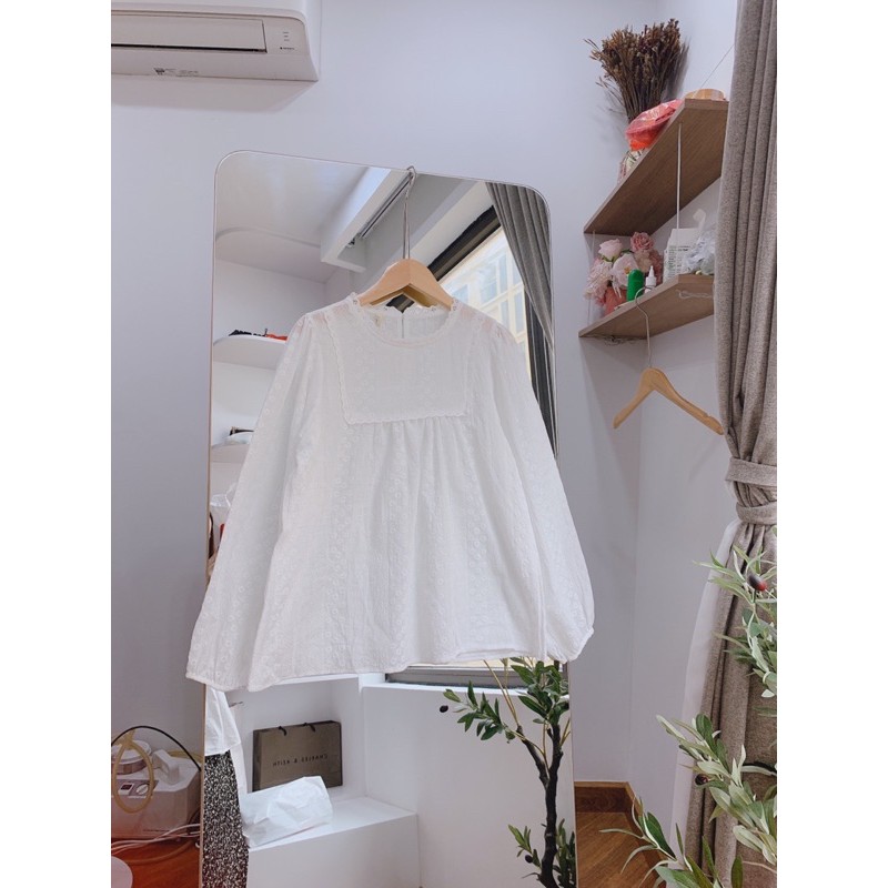 Babydoll hoạ tiết dập hoa nổi kèm ảnh thật