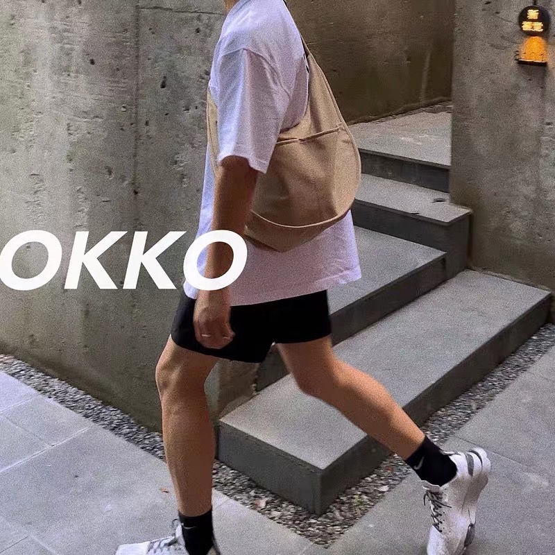 Bán Chạy!Túi Đeo Chéo Vai OKKO Merchandise Bằng Nylon Màu Trơn Chống Nước Sức Chứa Lớn Phong Cách Nhật Bản Cho Nam