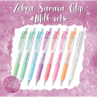 [BÁN LẺ] Bút bi gel Zebra Sarasa Clip (0.5mm) - Tone Milk Pastel - 08 màu - Made in Japan