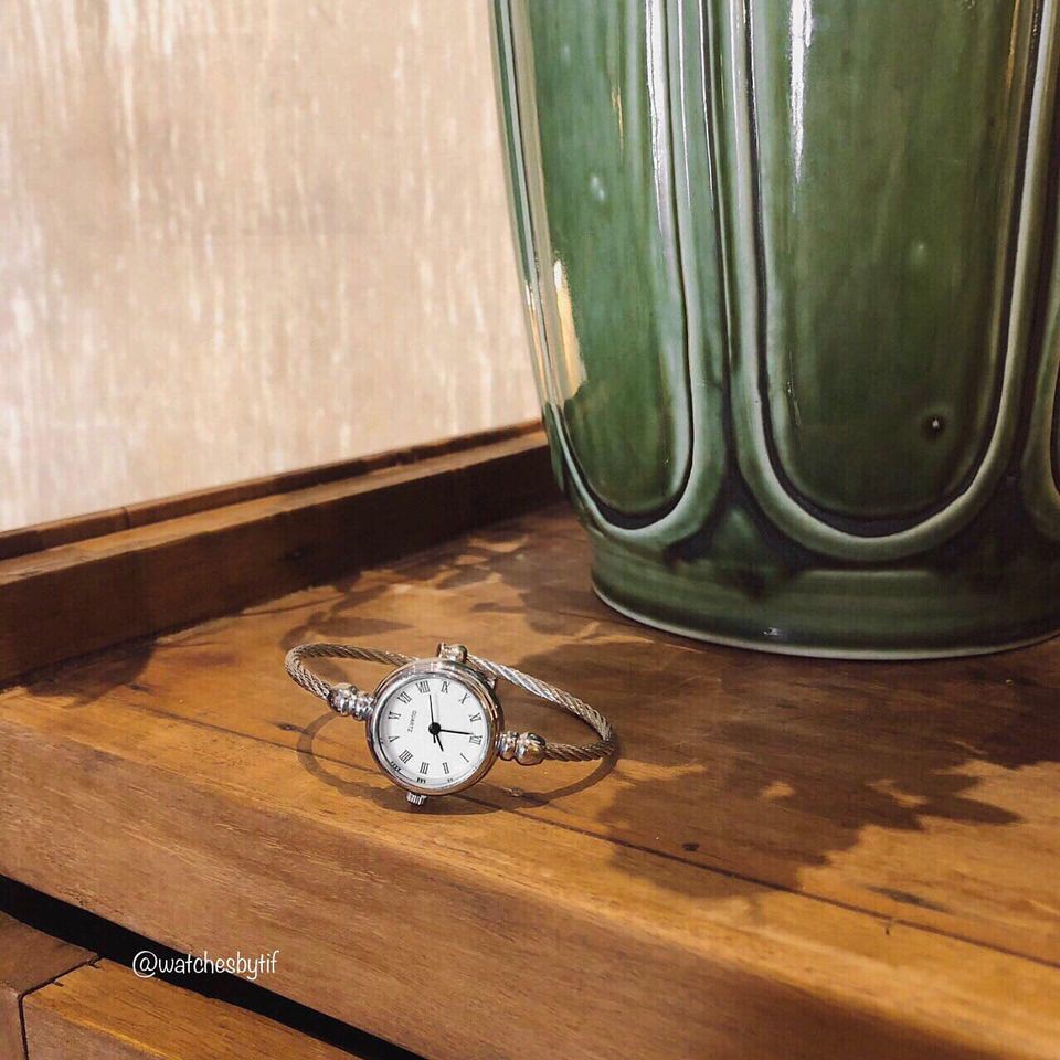 Đồng hồ nữ mặt tròn kiêm lắc tay bạc KIKO mặt trắng đồng hồ nữ mặt nhỏ size 22mm Watchesbytif đi học đi chơi | BigBuy360 - bigbuy360.vn