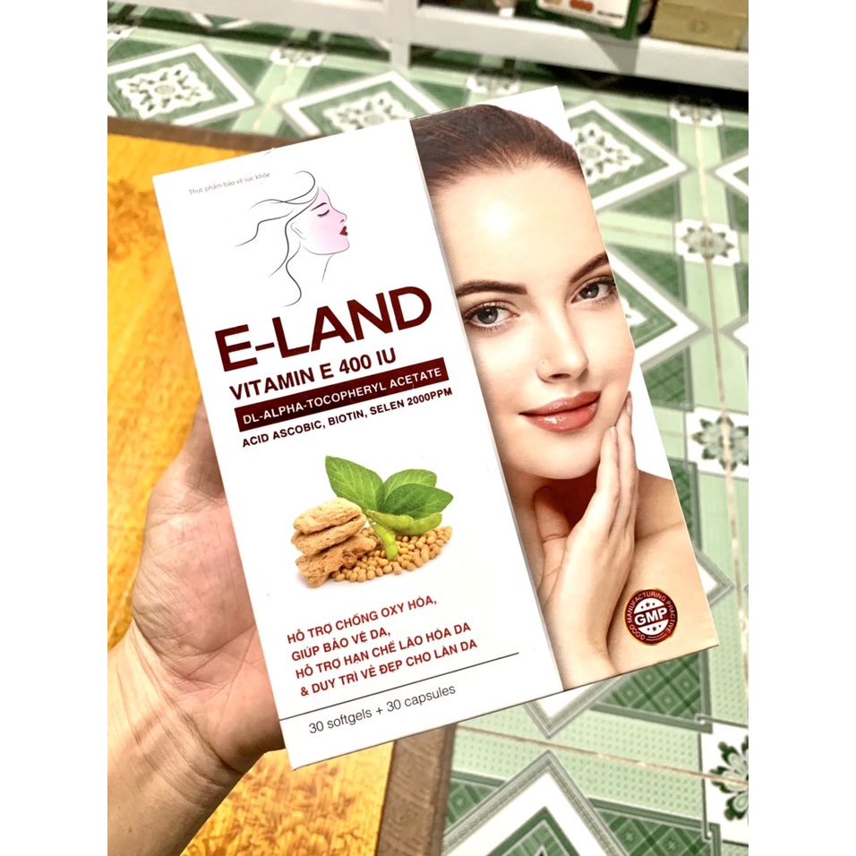 Sản phẩm tốt E-LAND VITAMIN E 400IU hộp 2 lọ