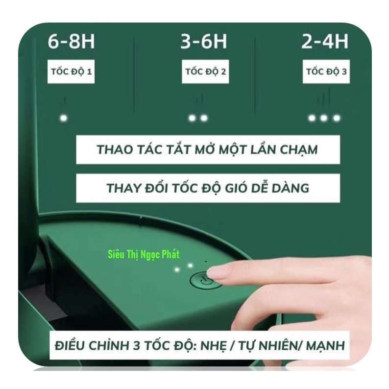 Quạt Tích Điện Mini Kèm GIÁ ĐỠ ĐIỆN THOẠI Để Bàn Cao Cấp FS-21