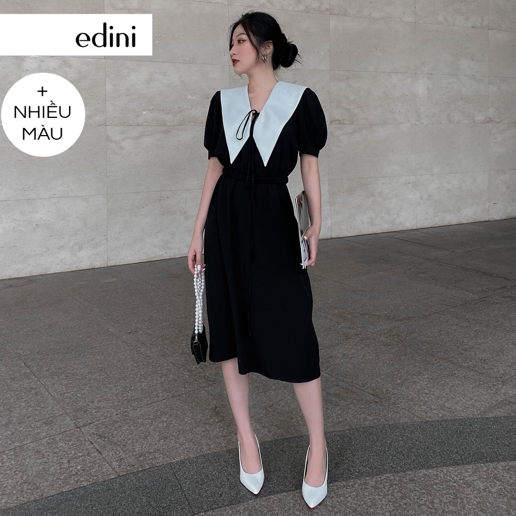 Đầm cổ chữ V tay phồng EDINI - D1456 - D1467