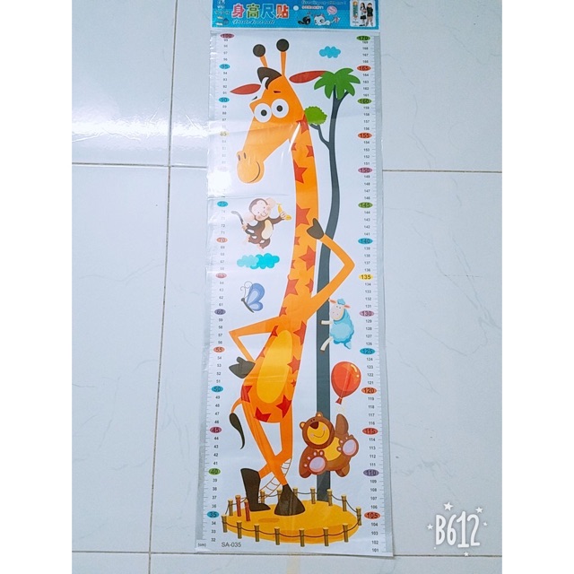 decal dán tường thước đo chiều cao nhiều hình cho bé | BigBuy360 - bigbuy360.vn