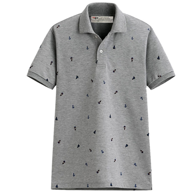Áo thun polo nam họa tiết mỏ neo Pigofashion sang trọng AHT01