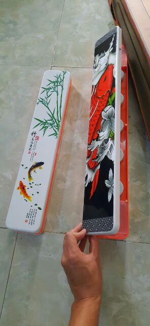 Hộp phao đài 3 ngăn 45cm và 55cm, cần câu ca