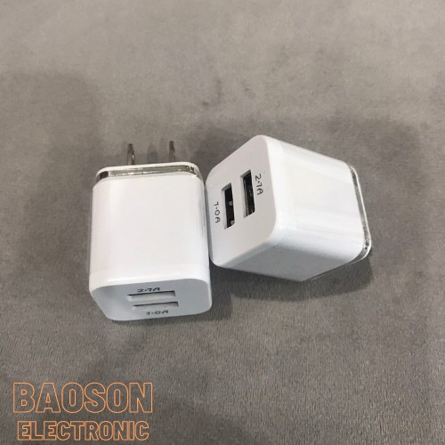 Cốc sạc 2USB 1A và 2A cân bằng tải [bảo vệ thiết bị]