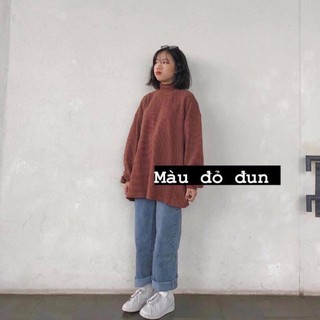 [RẺ VÔ ĐỊCH] Áo Nỉ Len Cổ Lọ Tay Phồng (ảnh thật/sẵn/cóvideo)