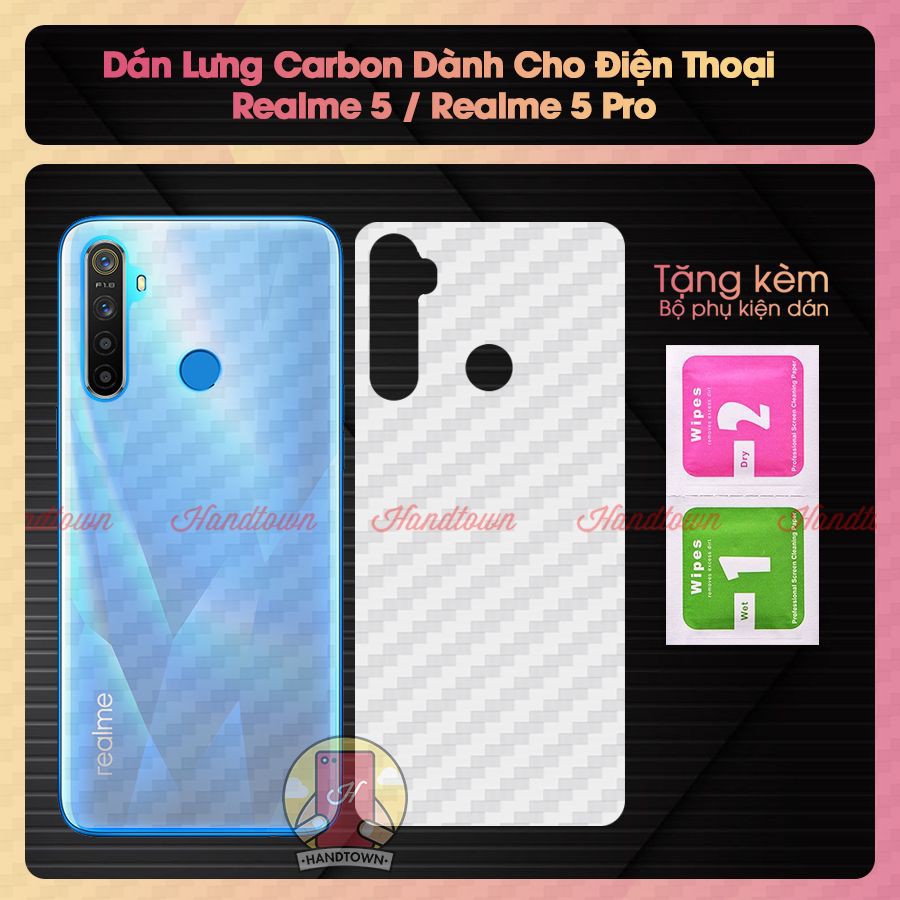 Miếng dán lưng cacbon Realme 5 / Realme 5 Pro / Realme Q