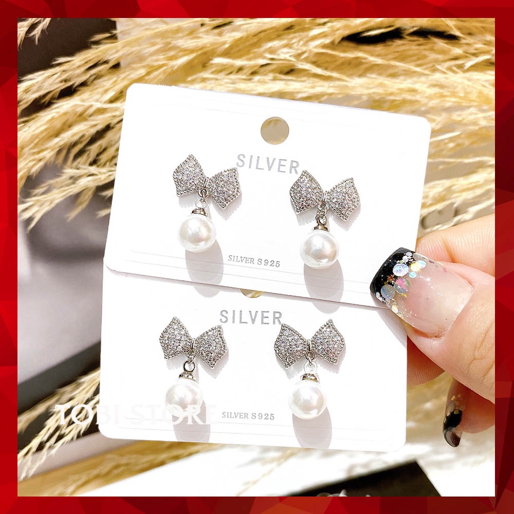 Không đen gỉ - Khuyên tai bạc thật s925 hàng xưởng siêu đẹp giá tốt KB6