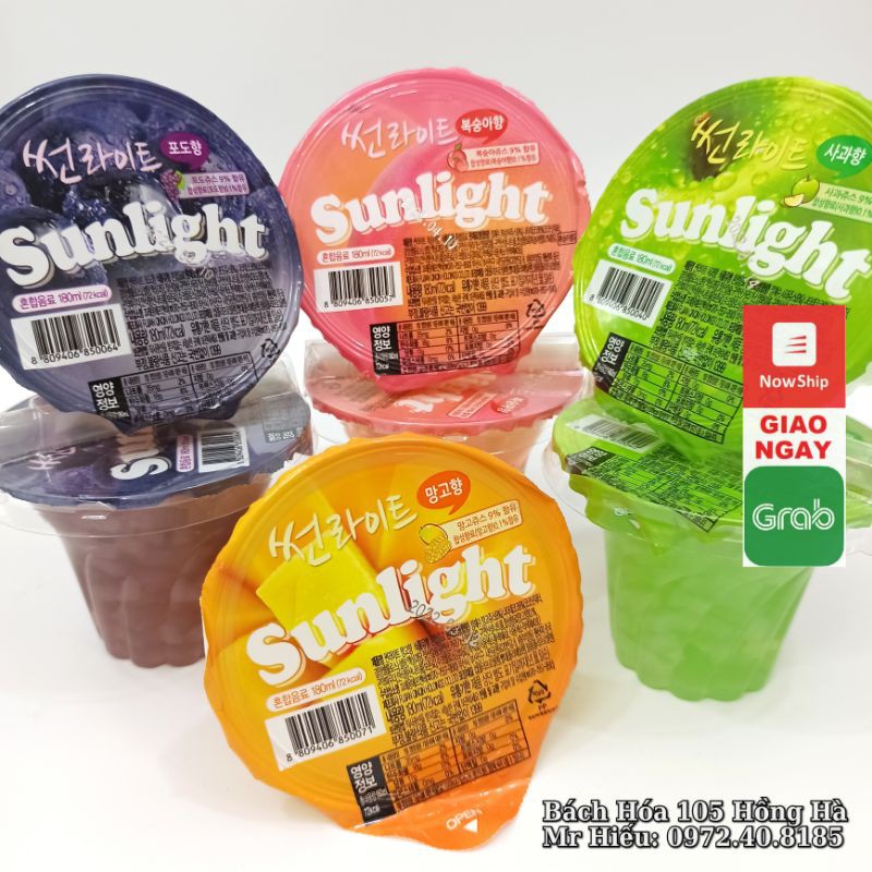 [HSD T1/2022] Thạch cốc Sunlight Hàn Quốc 180ml