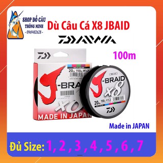 [Made in Japan] Dây dù câu cá 7 màu Nhật Daiwa X8 J-BRAID 100m