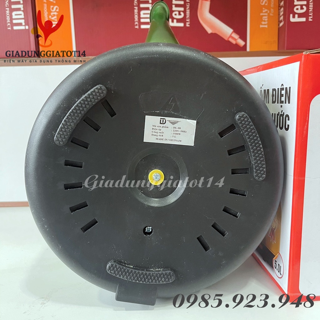 Ấm đun nước Đế Liền Màu Vòi Dài Đạt Tường - DTDL08 - Công suất 1500W-Tự động ngắt khi sôi- Bảo hành 12 tháng chính hãng