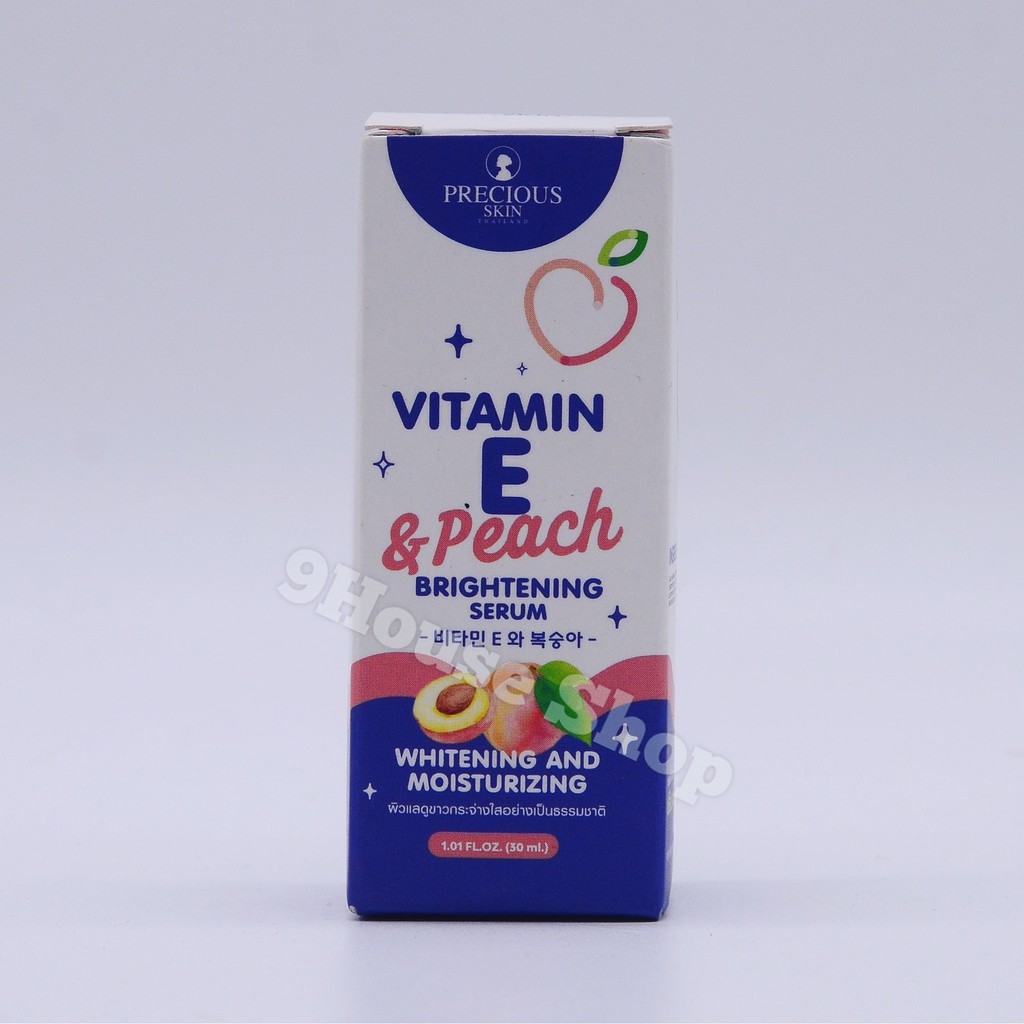 01 Chai Serum Sáng Da Mờ Thâm Vitamin E &amp; Peach BRIGHTENING 30ml