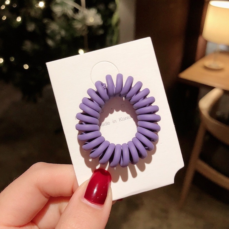 Dây buộc tóc dạng dây điện thoại màu sắc ngẫu nhiên thời trang cho nữ