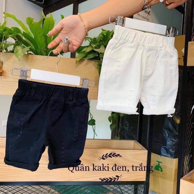 HÀNG ĐẸP-GIÁ SỐC QUẦN SOOC KAKI RÁCH SÀNH ĐIỆU CHO BÉ shop yêu thích