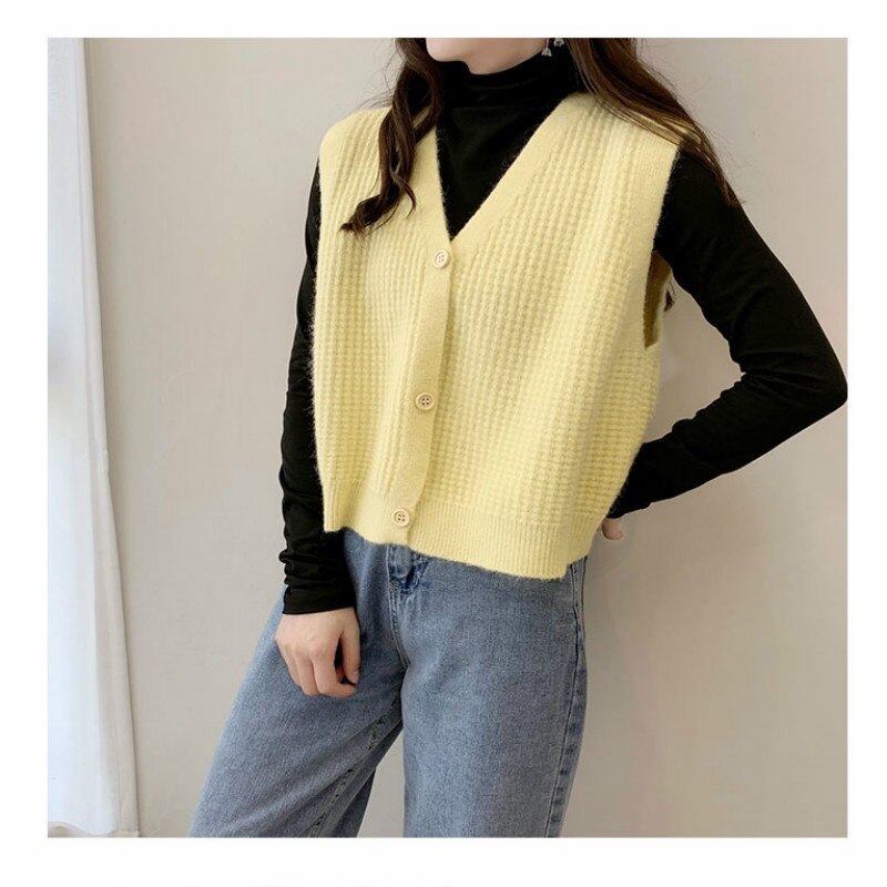 Áo Len Nữ Không Tay Cổ Chữ V Thời Trang Quyến Rũ | BigBuy360 - bigbuy360.vn