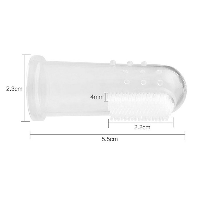 Bàn chải ngón tay mềm mại làm sạch răng cho thú cưng