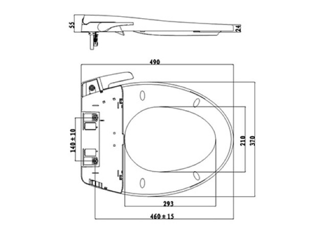 Nắp bồn cầu thông minh American Slim Smart Washer 3-CSCFA650