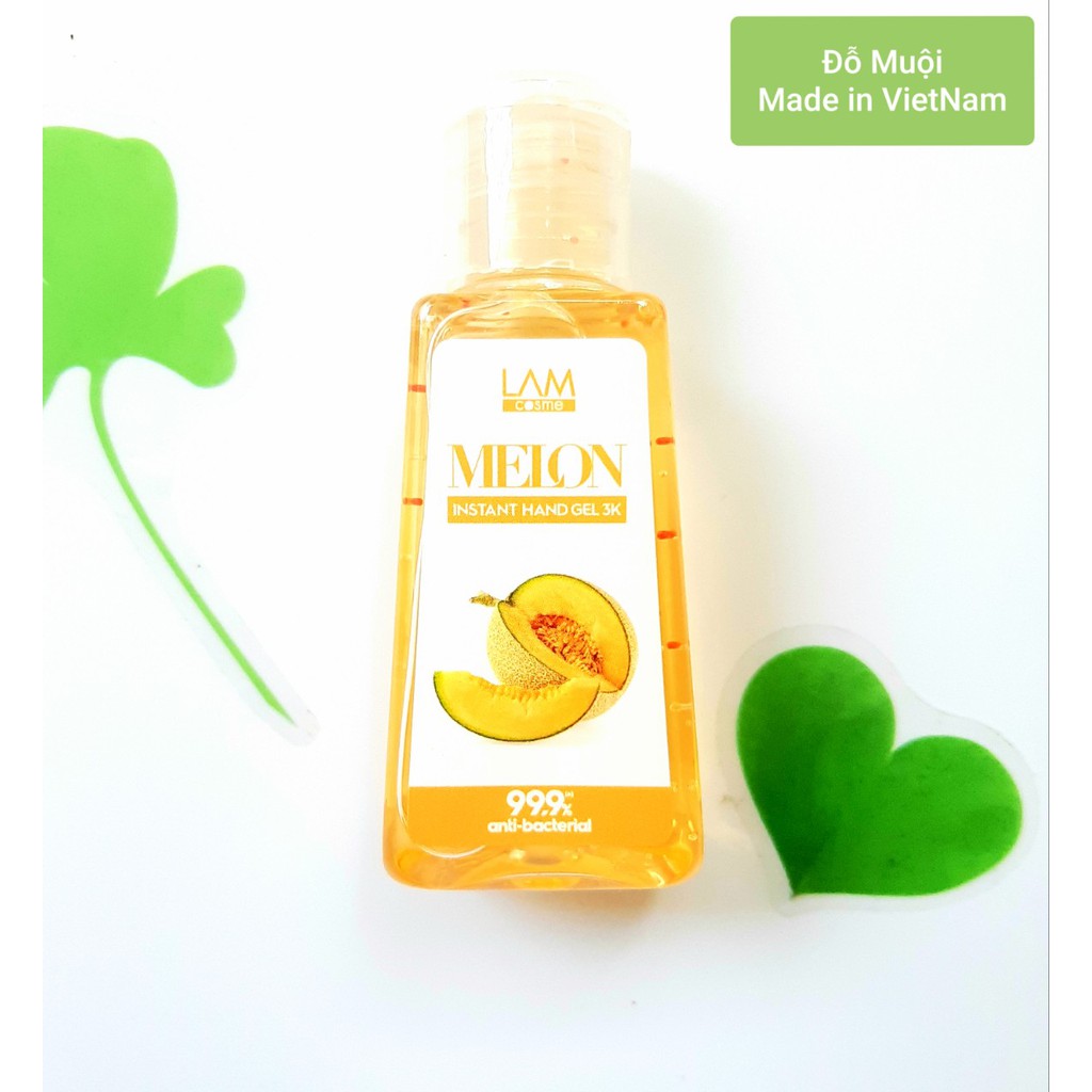 Gel rửa tay khô 3k Lamcosmé chai 60ml ( SET chọn hương hoa quả) | BigBuy360 - bigbuy360.vn