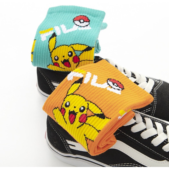 Vớ FILA PIKACHU cao cổ Nam Nữ phong cách thể thao, trẻ trung, năng động.