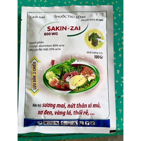 SAKIN ZAI 800WG Sương Mai, Nứt Thân Xì Mủ, Xơ Đen, Vàng Lá, Thối Rễ…