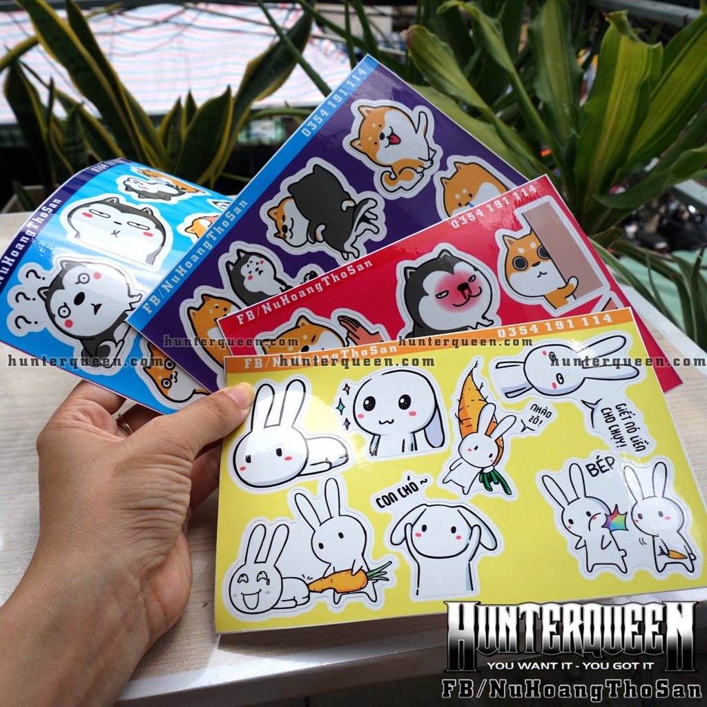 Sticker Zalo cute. Hình dán điện thoại, laptop, nón bảo hiểm dễ thương. Chống nước, không bay màu