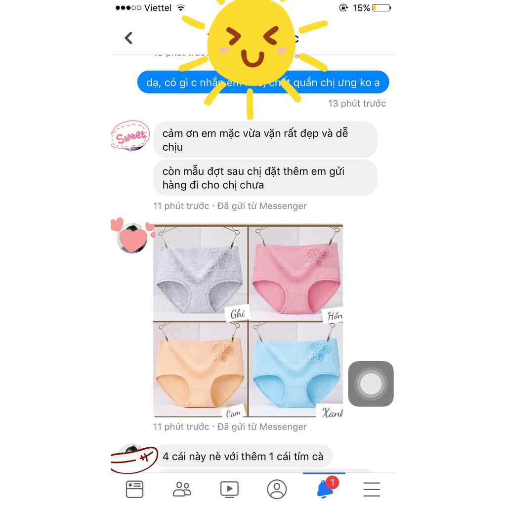 Quần lót gen bụng MS Mombaby, nâng mông in hoa 3D chất cotton