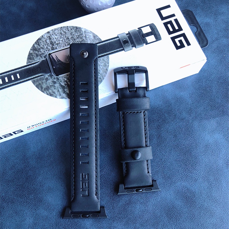 UAG Dây Đeo Da Thay Thế Cho Đồng Hồ Thông Minh Apple Watch Series 7 6 SE 5 4 3 2 1 iwatch 45 42 44 40mm