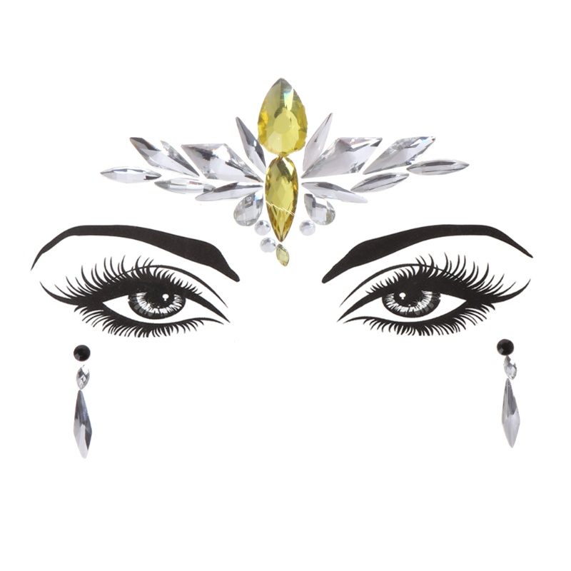 Đá Acrylic 17 Loại Dán Mặt / Mắt / Hình Xăm Nghệ Thuật Cho Tiệc Tùng