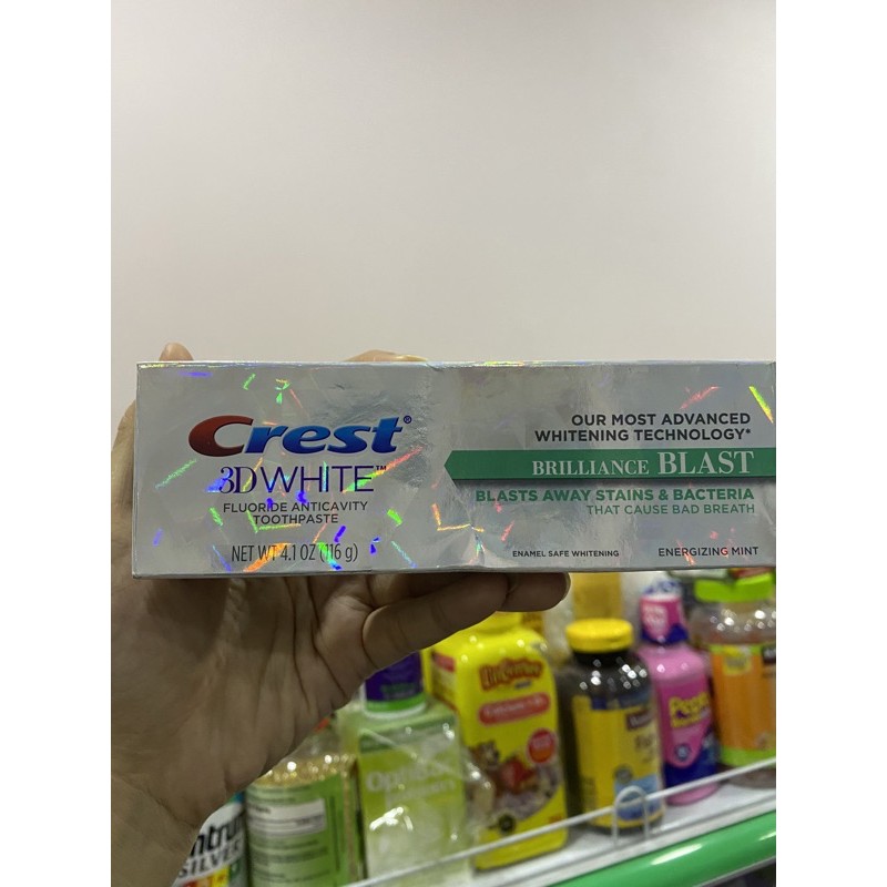 {Date 2023}-Kem đánh răng Crest 3D White Brilliance 116g của Mỹ