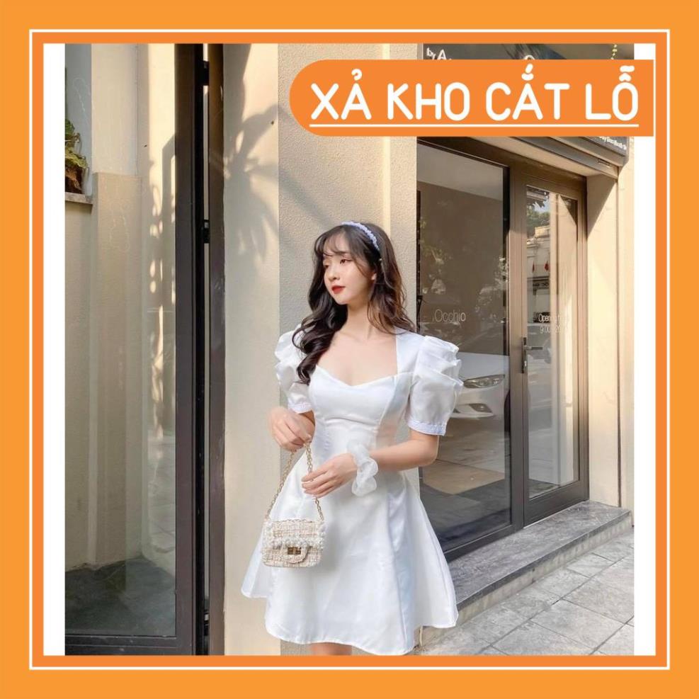 [Quần Áo Hot] Đầm trắng tay phồng dễ thương - Poli Dress | BigBuy360 - bigbuy360.vn