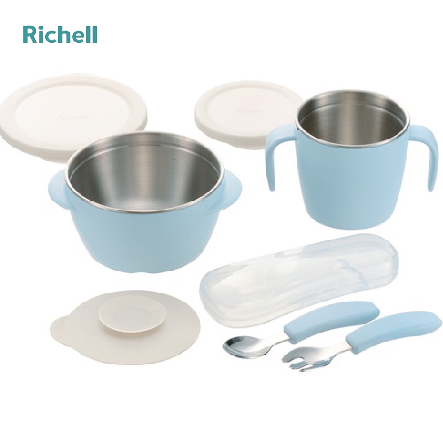 Cốc inox 2 tay cầm Richell T.L.I