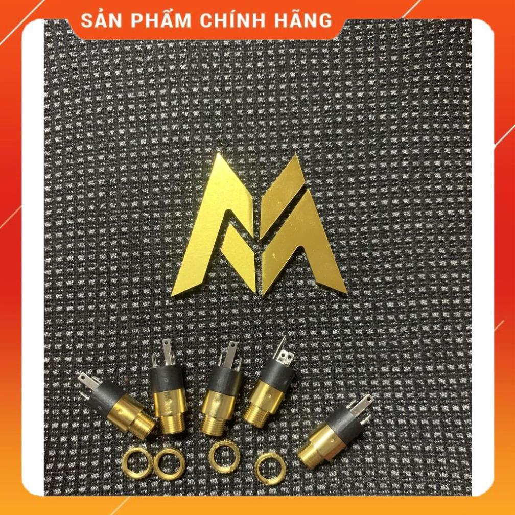 METASOUND : Giắc cắm audio 3,5mm AUX có đai ốc màu vàng
