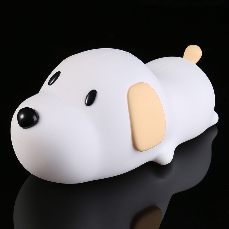 Đèn Ngủ LED Cảm Ứng Bằng Silicon Hình Cún Dễ Thương Cho Bé